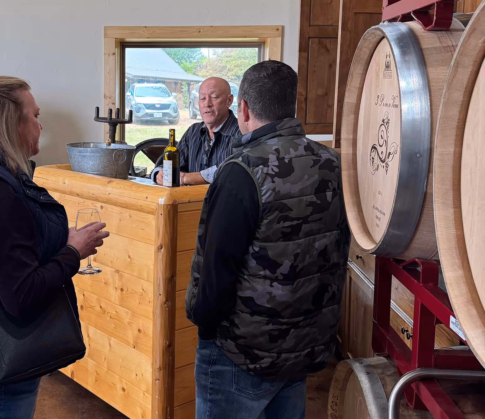 Vineyard interior at 3 P's Winery in Athens TX